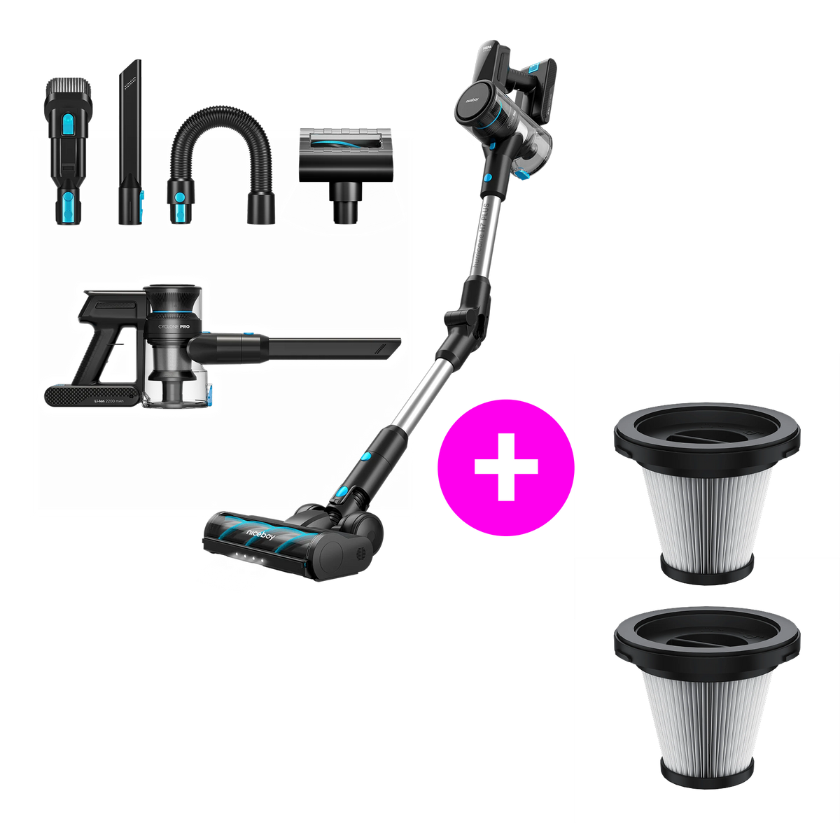 Akční set Hurricane H7 Plus + 2× HEPA H13 filtr